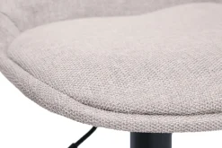 Tabourets de bar design en tissu effet velours texturé beige (lot de 2) STEEVY