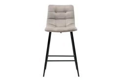 Tabourets de bar design en velours taupe H65 cm (lot de 2) MAXWELL