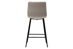 Tabourets de bar design en velours taupe H65 cm (lot de 2) MAXWELL