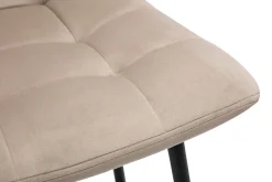 Tabourets de bar design en velours taupe H65 cm (lot de 2) MAXWELL