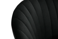 Tabourets de bar design en velours noir H68 cm (lot de 2) DALLY