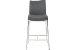 Tabourets de bar design gris foncé H70 cm (lot de 2) OLLY