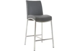 Tabourets de bar design gris foncé H70 cm (lot de 2) OLLY