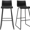 Tabourets de bar design noir 76 cm (lot de 2) ONA
