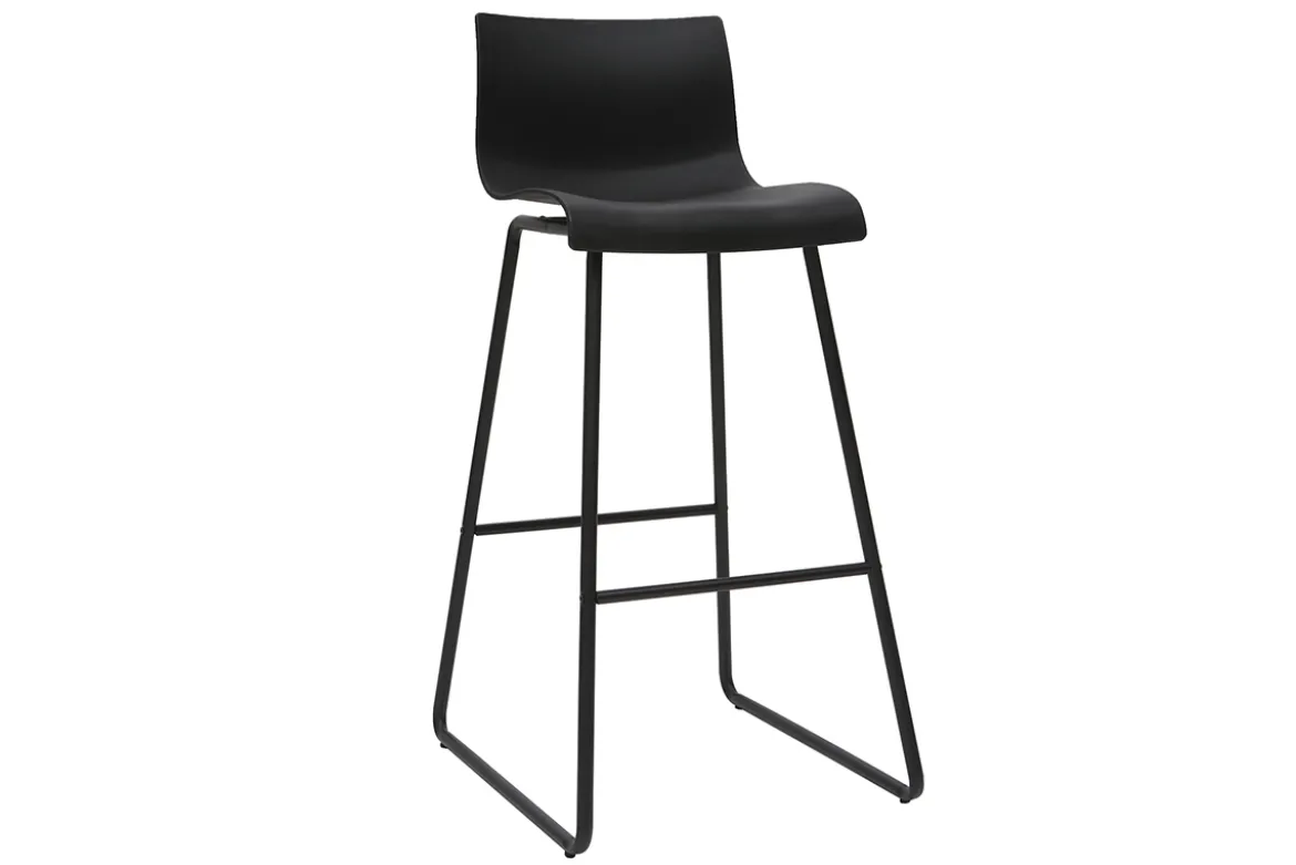 Tabourets de bar design noir 76 cm (lot de 2) ONA
