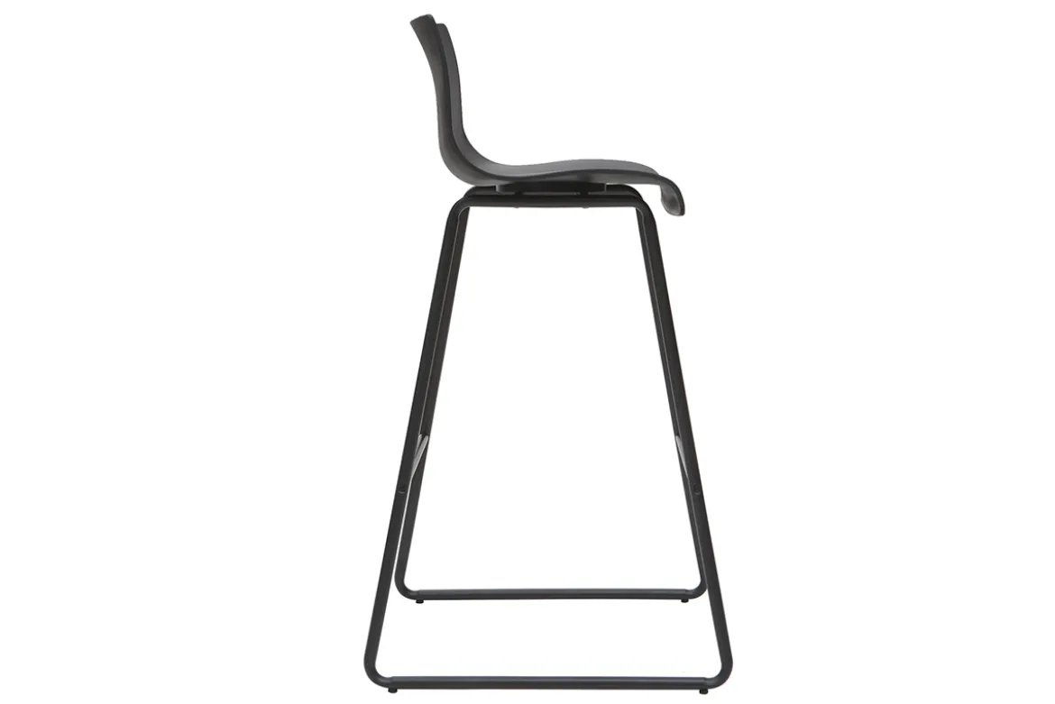 Tabourets de bar design noir 76 cm (lot de 2) ONA