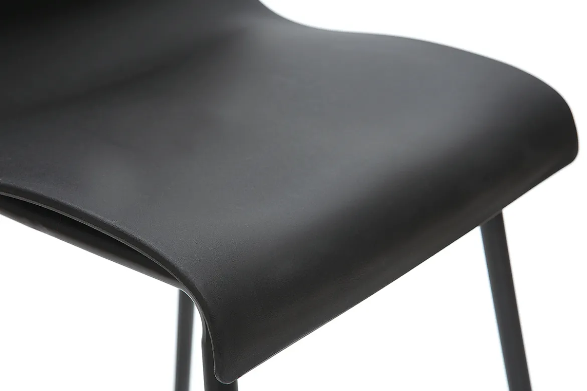 Tabourets de bar design noir 76 cm (lot de 2) ONA