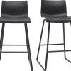 Tabourets de bar design noir 65 cm (lot de 2) ONA