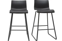 Tabourets de bar design noir 65 cm (lot de 2) ONA
