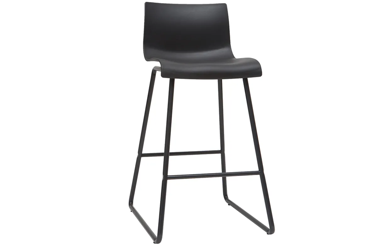 Tabourets de bar design noir 65 cm (lot de 2) ONA