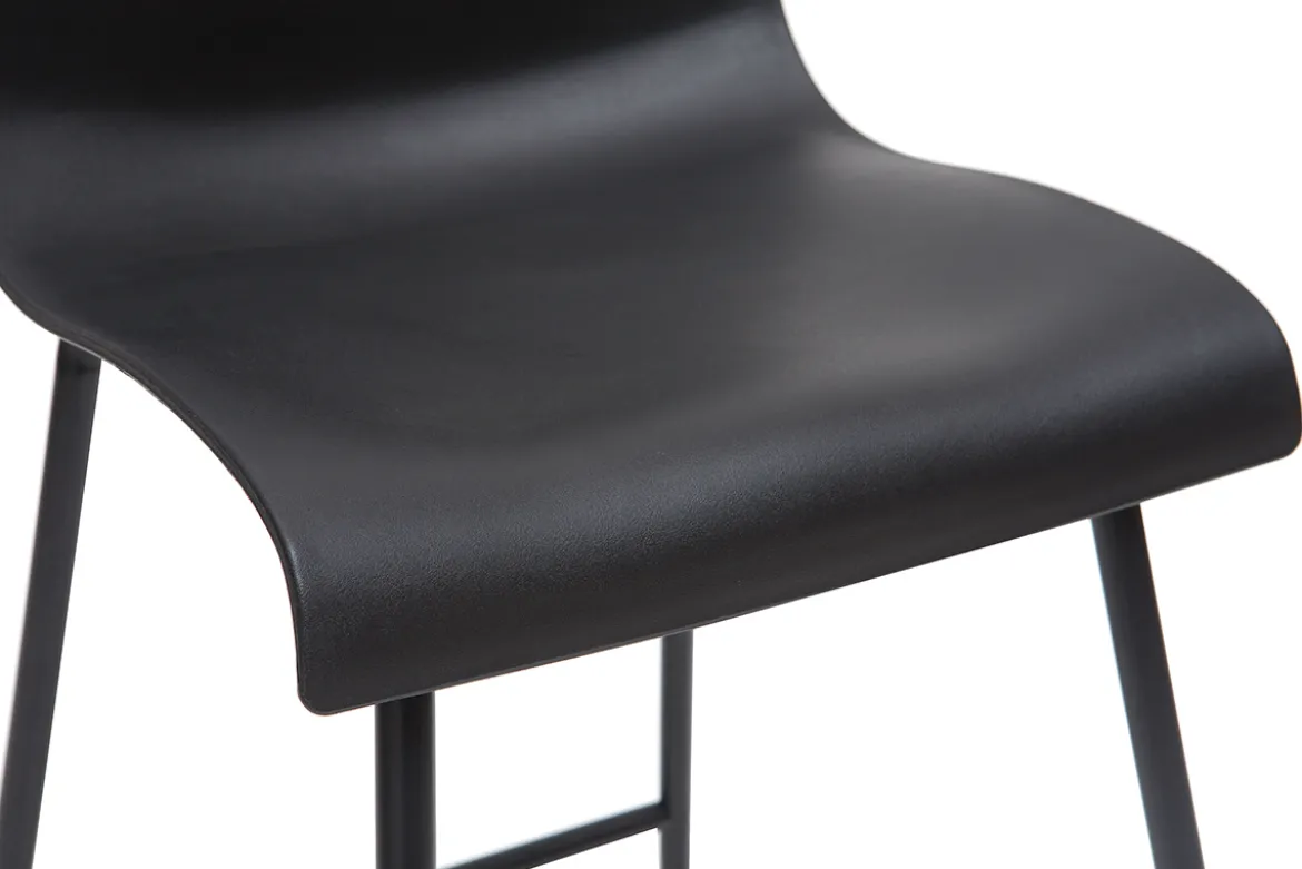 Tabourets de bar design noir 65 cm (lot de 2) ONA