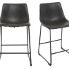 Tabourets de bar design noir H61 cm (lot de 2) NEW ROCK