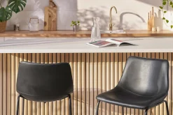Tabourets de bar design noir H61 cm (lot de 2) NEW ROCK