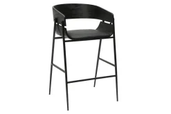 Tabourets de bar design noirs (lot de 2) WESS