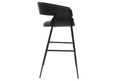 Tabourets de bar design noirs (lot de 2) WESS