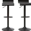 Tabourets de bar design noirs (lot de 2) SURF