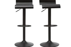 Tabourets de bar design noirs (lot de 2) SURF