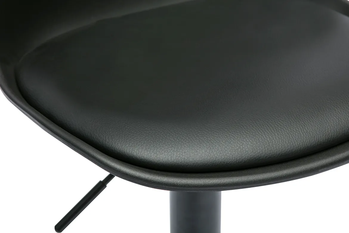 Tabourets de bar design noirs (lot de 2) STEEVY