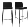 Tabourets de bar design noirs H66 cm (lot de 2) EPSILON