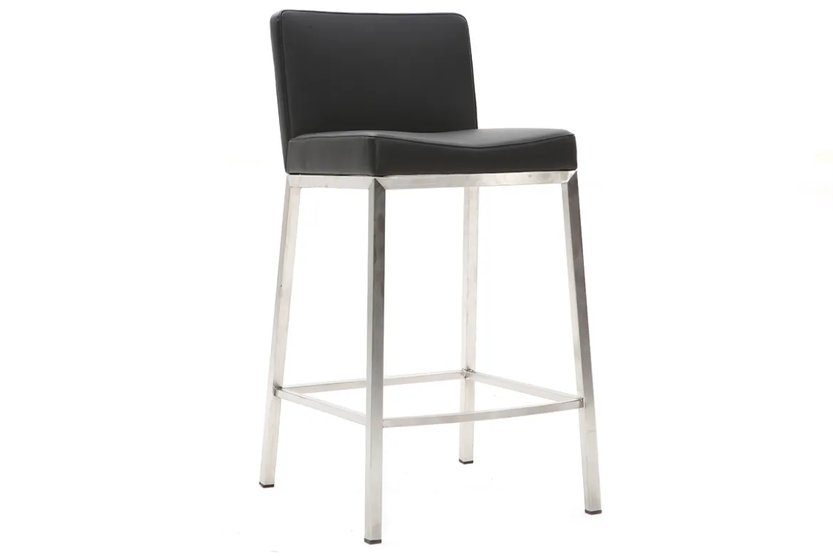 Tabourets de bar design noirs H66 cm (lot de 2) EPSILON