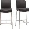 Tabourets de bar design noirs H70 cm (lot de 2) OLLY