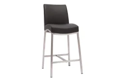 Tabourets de bar design noirs H70 cm (lot de 2) OLLY