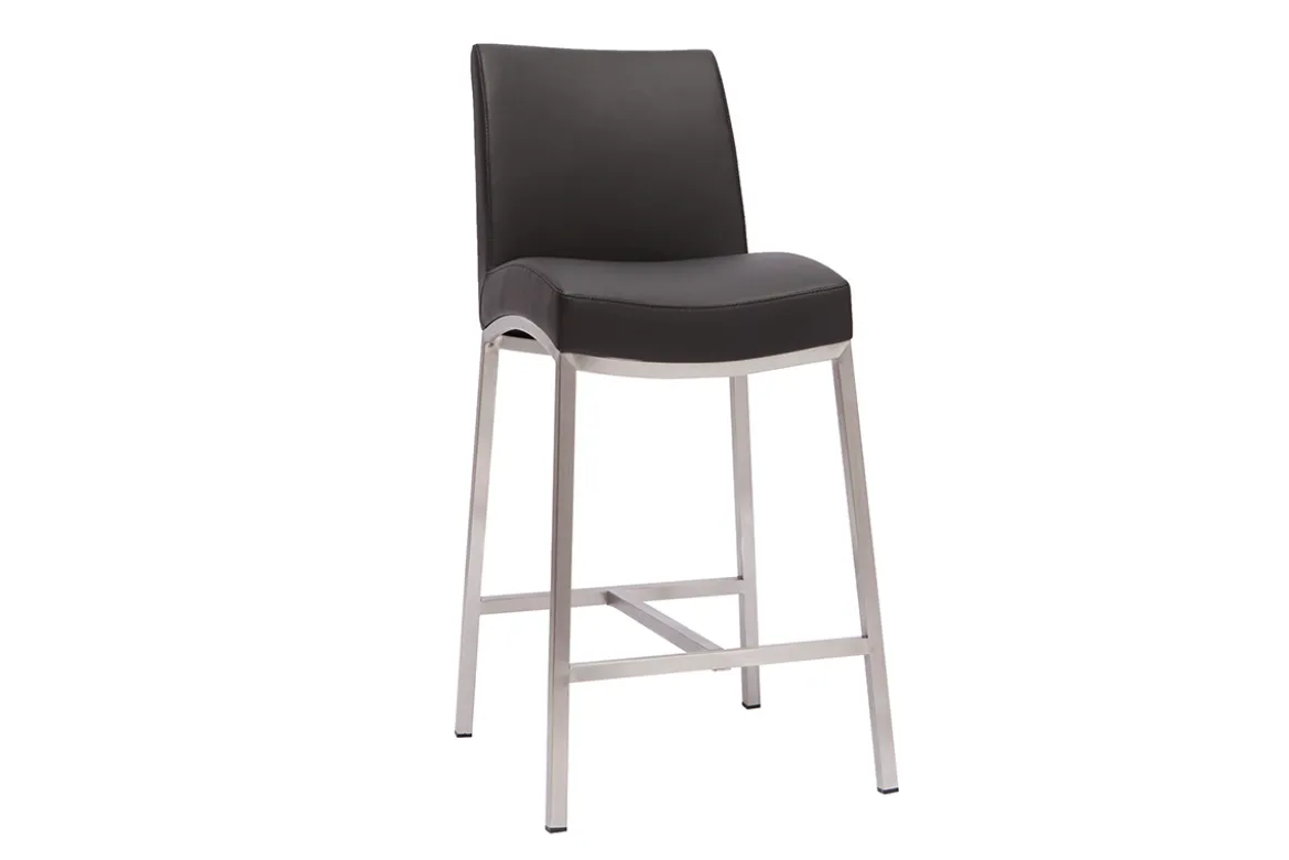 Tabourets de bar design noirs H70 cm (lot de 2) OLLY