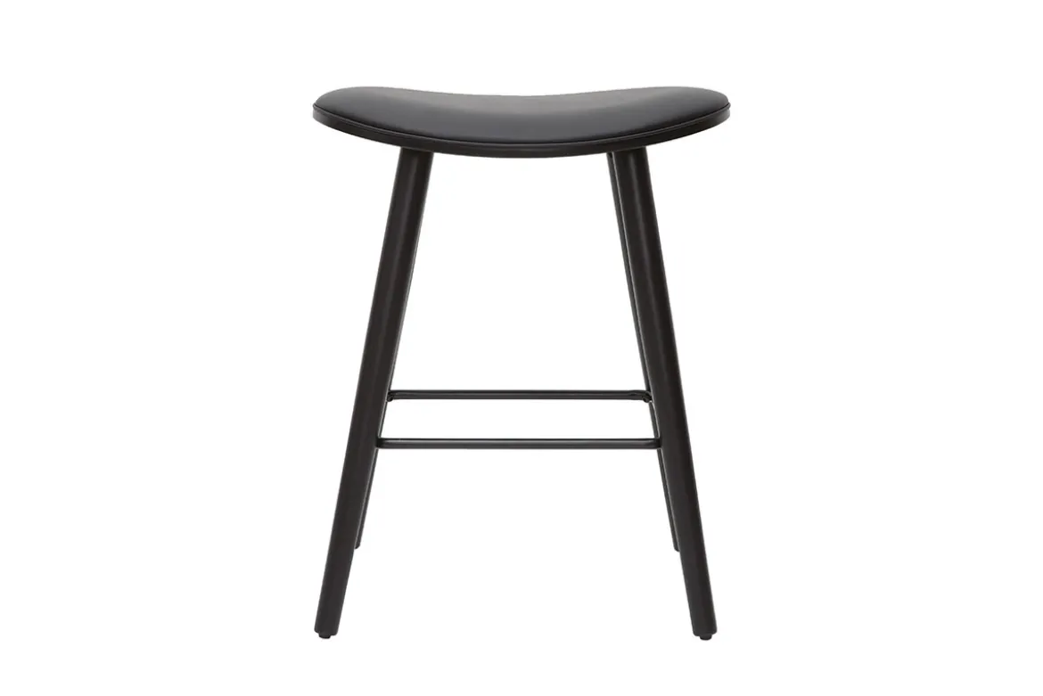 Tabourets de bar design noirs H65 cm (lot de 2) MEADOW