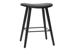 Tabourets de bar design noirs H65 cm (lot de 2) MEADOW