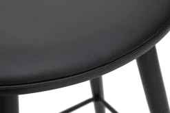 Tabourets de bar design noirs H65 cm (lot de 2) MEADOW