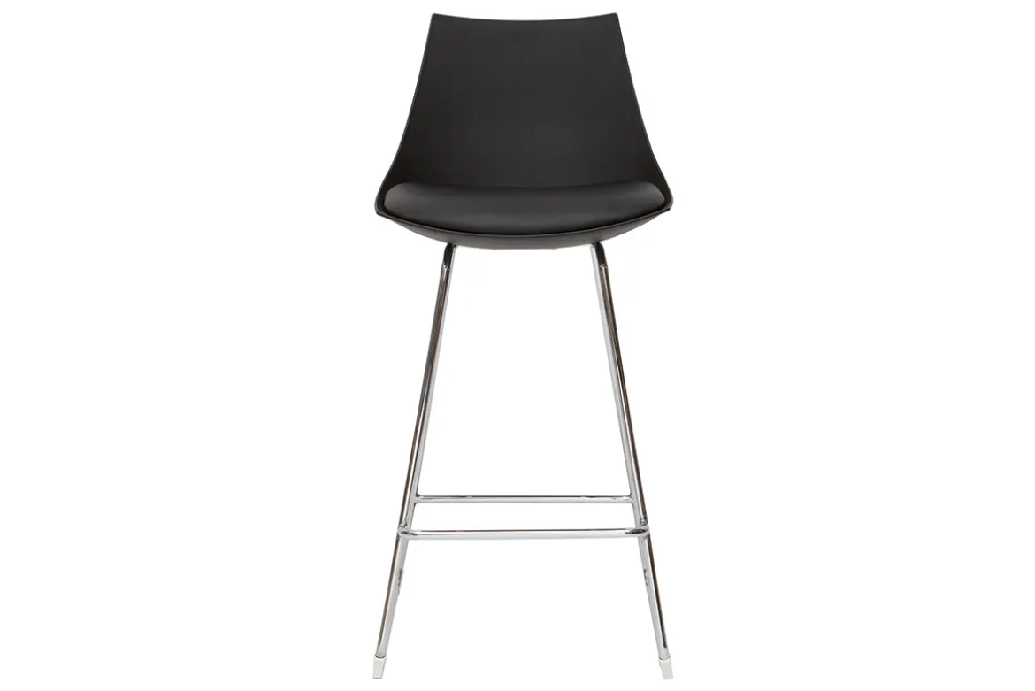 Tabourets de bar design noirs 65 cm (lot de 2) JUNE