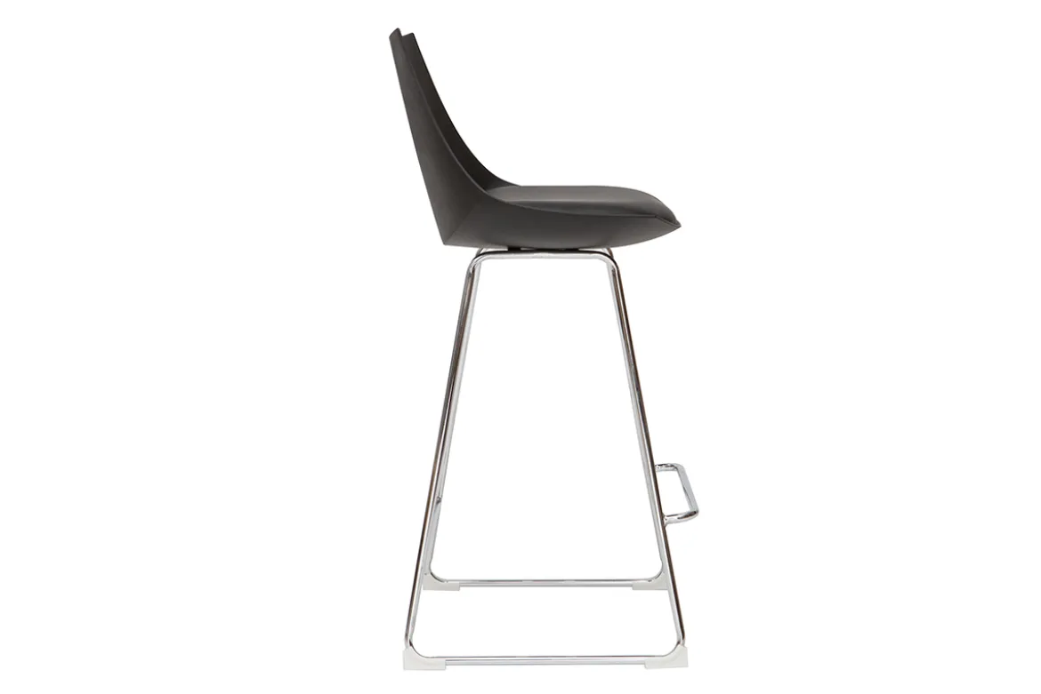 Tabourets de bar design noirs 65 cm (lot de 2) JUNE