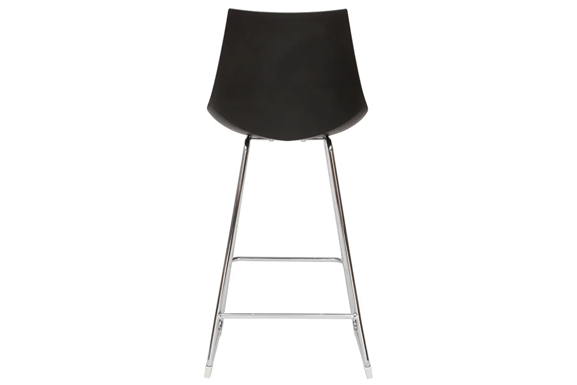 Tabourets de bar design noirs 65 cm (lot de 2) JUNE
