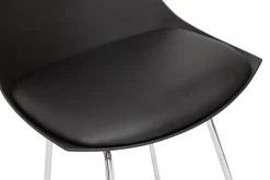 Tabourets de bar design noirs 65 cm (lot de 2) JUNE
