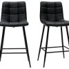 Tabourets de bar design noirs H65 cm (lot de 2) MAXWELL