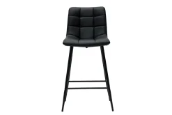 Tabourets de bar design noirs H65 cm (lot de 2) MAXWELL