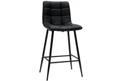 Tabourets de bar design noirs H65 cm (lot de 2) MAXWELL