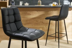 Tabourets de bar design noirs H65 cm (lot de 2) MAXWELL