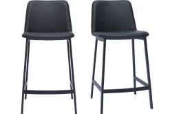 Tabourets de bar design noirs H66 cm (lot de 2) ARSENE