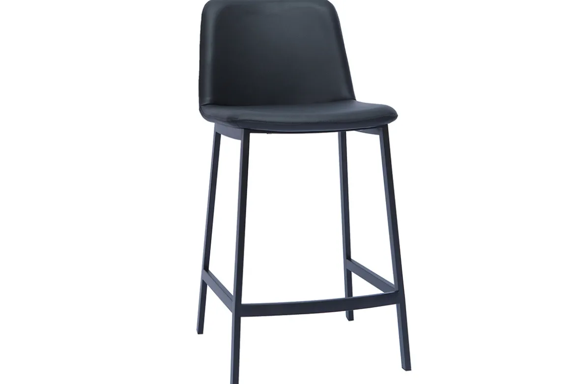 Tabourets de bar design noirs H66 cm (lot de 2) ARSENE