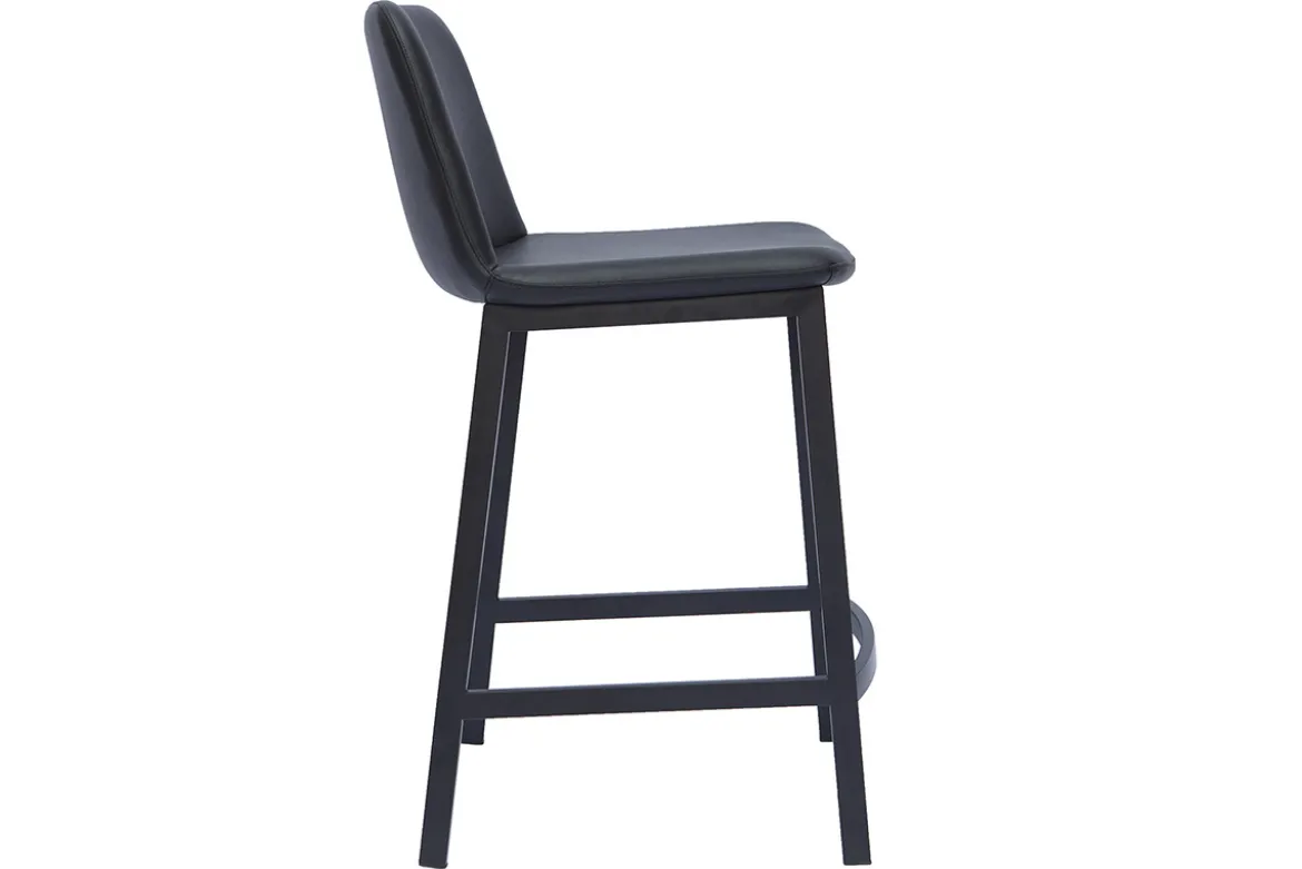 Tabourets de bar design noirs H66 cm (lot de 2) ARSENE