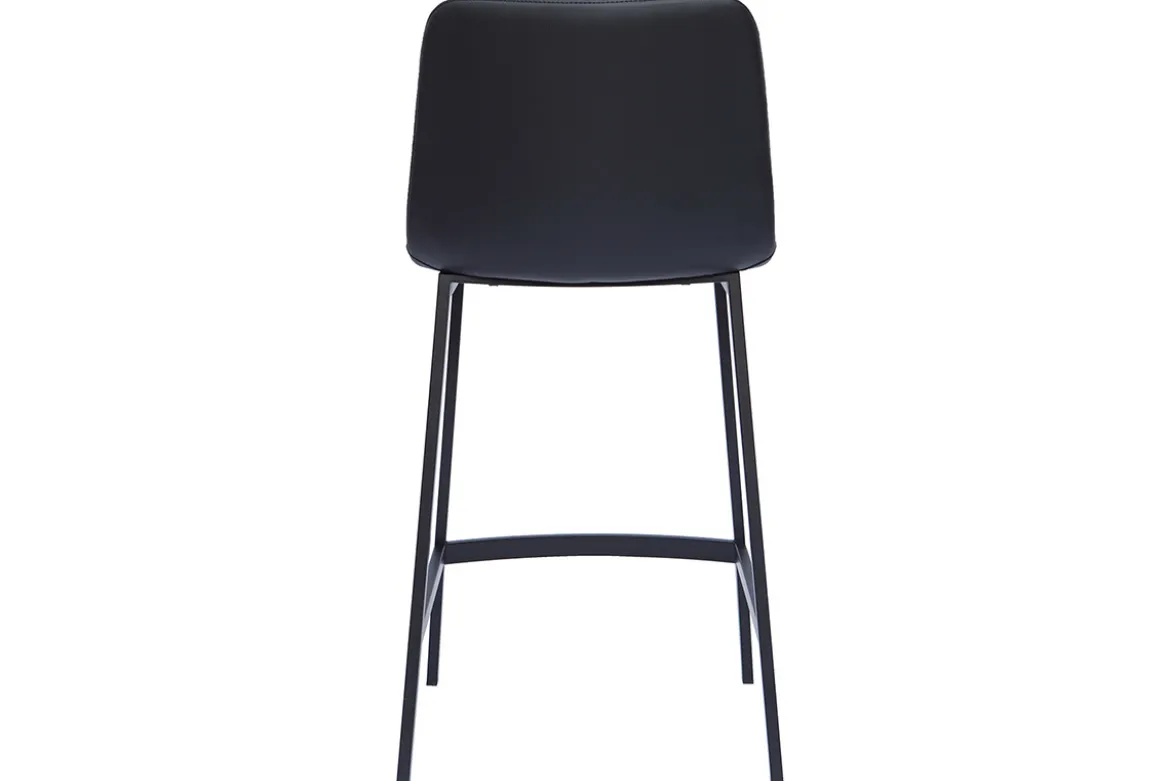 Tabourets de bar design noirs H66 cm (lot de 2) ARSENE