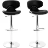 Tabourets de bar design noirs (lot de 2) PEGASE