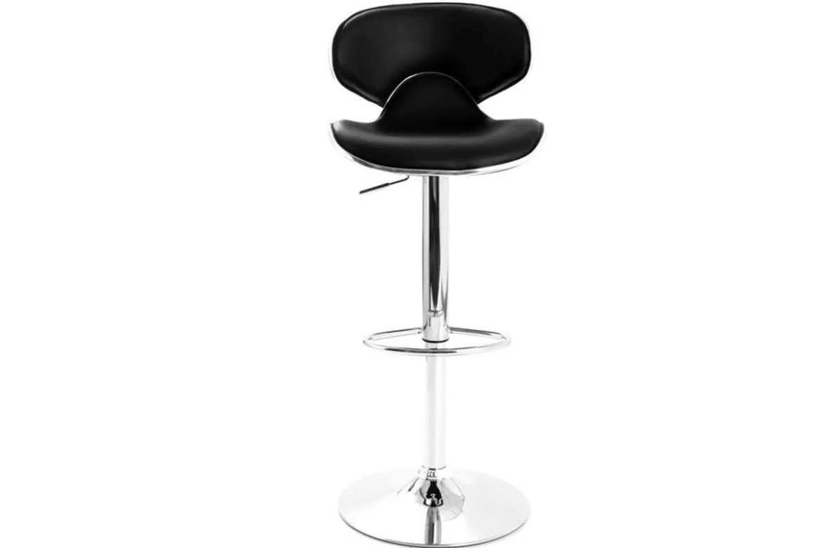 Tabourets de bar design noirs (lot de 2) PEGASE
