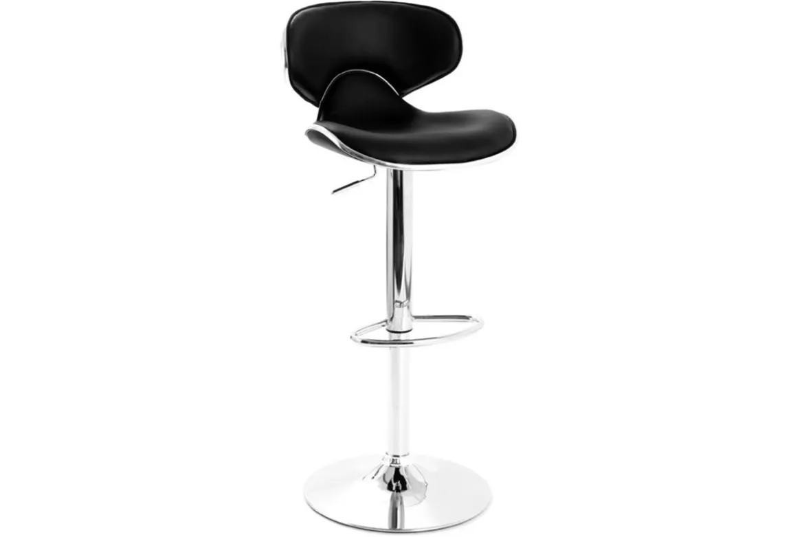 Tabourets de bar design noirs (lot de 2) PEGASE