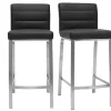 Tabourets de bar design noirs 66 cm (lot de 2) TOMY