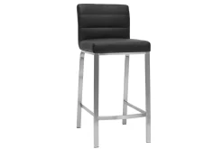 Tabourets de bar design noirs 66 cm (lot de 2) TOMY