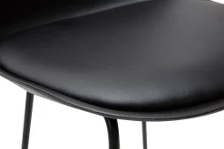 Tabourets de bar design noirs pieds métal H66 cm (lot de 2) FRANZ