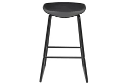 Tabourets de bar design noirs H65 cm (lot de 2) PEBBLE
