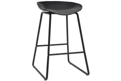 Tabourets de bar design noirs H65 cm (lot de 2) PEBBLE